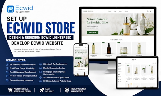 setup ecwid store design and redesign ecwid lightspeed develop ecwid website