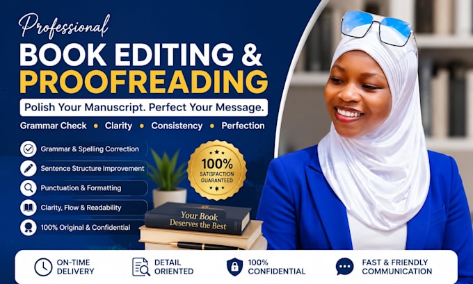 edit and proofread your manuscript, book editor and proofreader