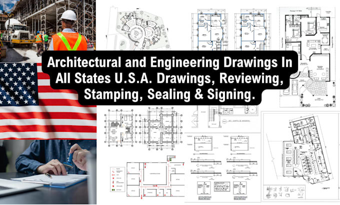 draw stamp architectural engineering plans for city permits