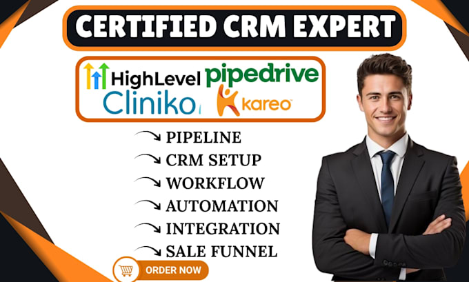 build gohighlevel automation pipedrive cliniko and karoe workflow