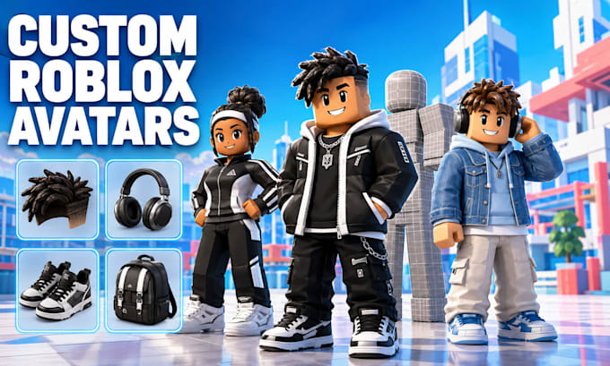 create custom roblox character models avatars accessories and assets