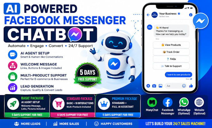 build facebook messenger ai chatbot, ai chatbot, messenger support
