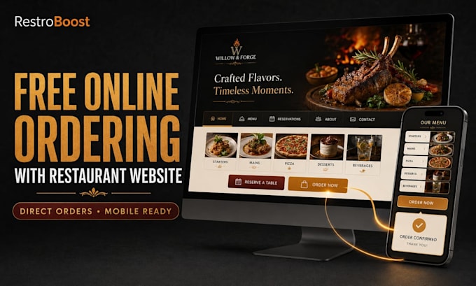 build a restaurant website with free online ordering setup