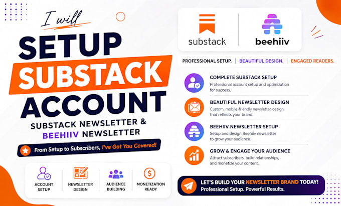 setup substack account substack newsletter design substack beehiiv newsletter