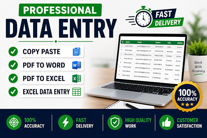convert PDF to word, excel and do accurate typing