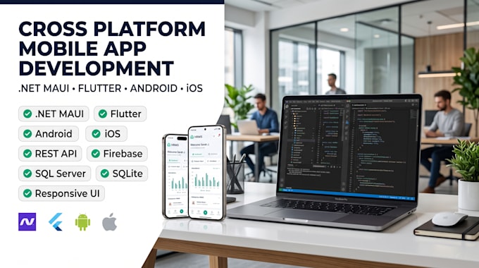 develop cross platform mobile apps using dot net maui or flutter