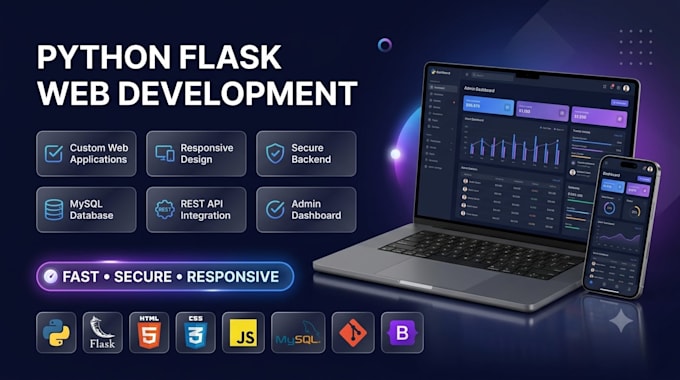 develop a custom python flask web application with mysql
