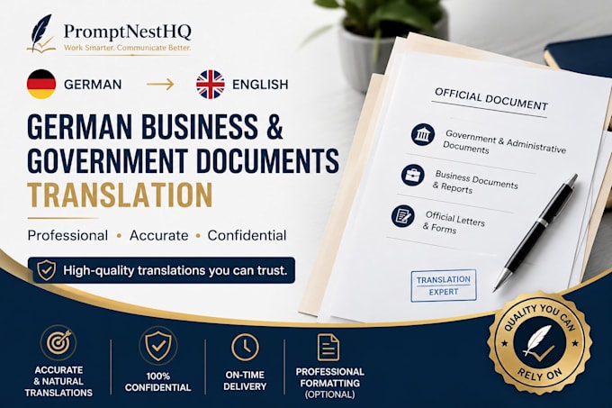 translate german administrative documents into english