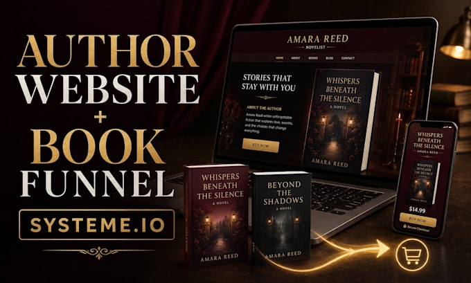 create a systeme io author website and book sales funnel to grow your readership