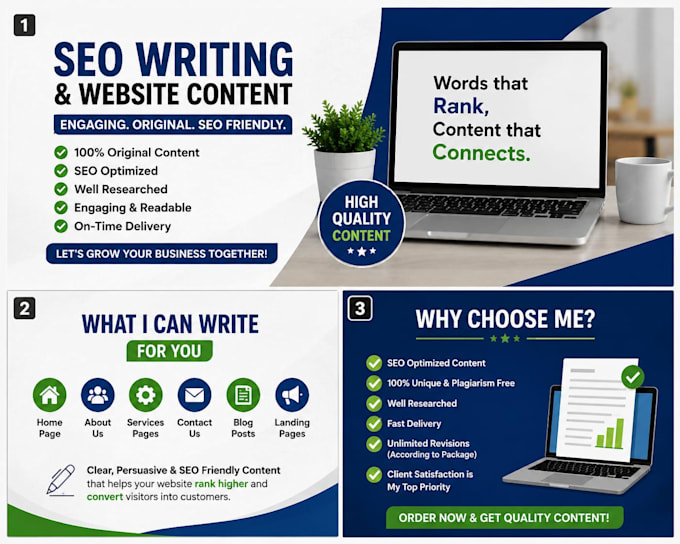 seo optimized blog posts and website content