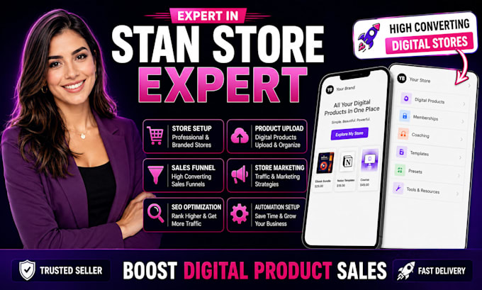 setup 7figure stan store and upload digital products for your stan store