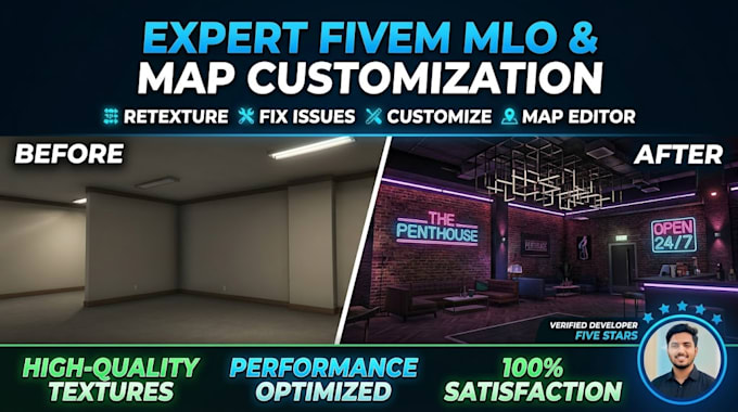 edit, create, retexture, fix and customize fivem mlo and map