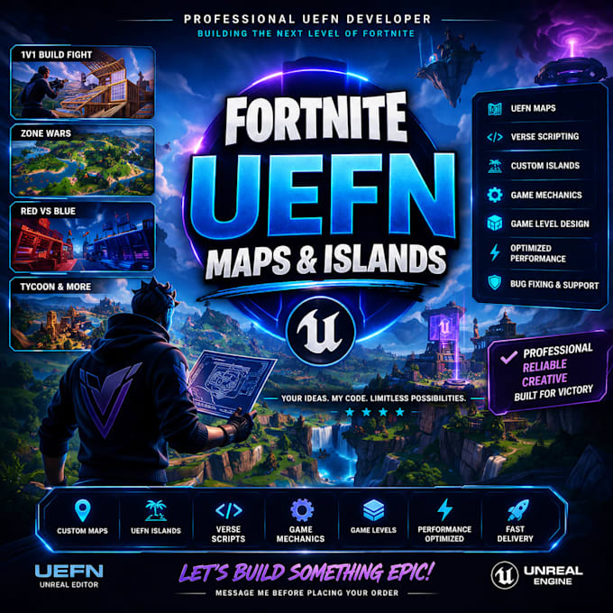 create fortnite uefn map, uefn island, verse scripting in unreal engine