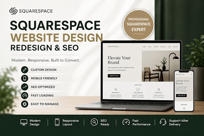build squarespace website design redesign squarespace website SEO