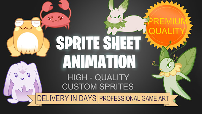 create 2d game character sprite sheet animation