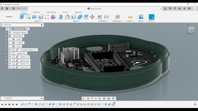 design pcb enclosure, electronic enclosure and pcb casing for 3d printing