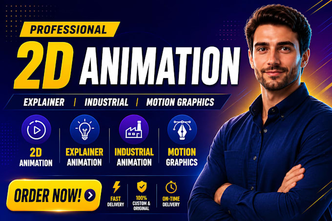 create 2d animation, industrial animation, explainer video and motion graphics