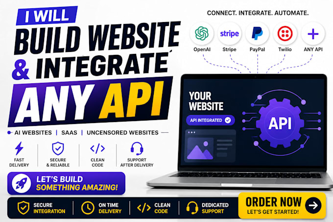 build API integrations for website, saas, ai chatbot, uncensored web