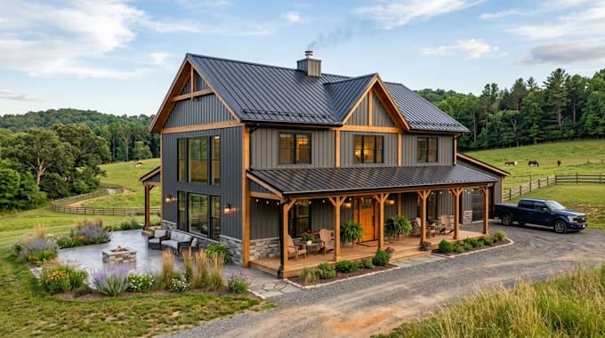 design barndominium floor plan pole barn house permit drawing elevation plan