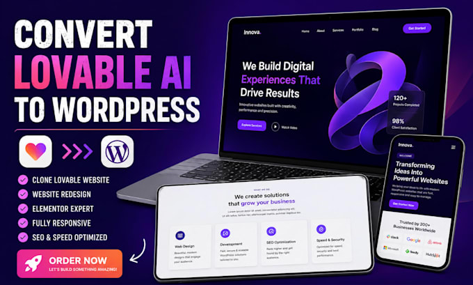 convert lovable ai to wordpress clone lovable website redesign lovable website