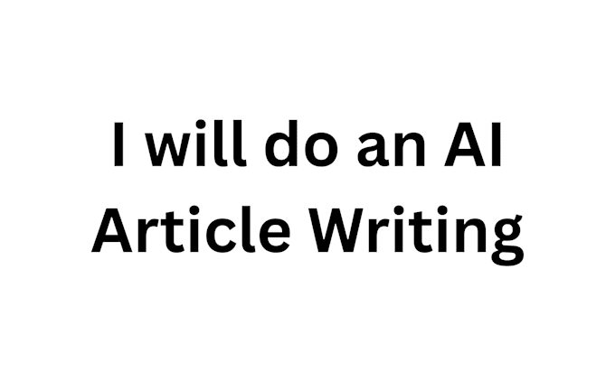 help you write ai article writing