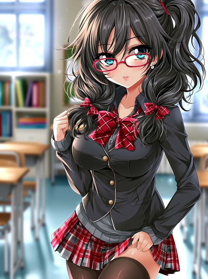 anime character an illustration and anime character