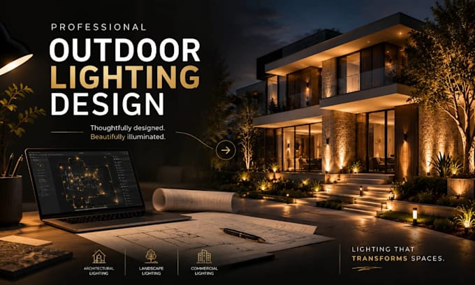 create architectural interior exterior and landscape lighting design