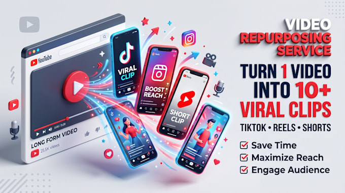 do youtube video repurpose, podcast repurpose, using opus clip, veed, veed