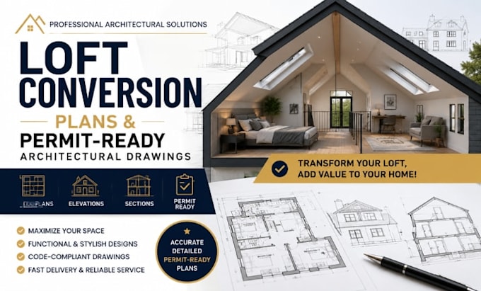 design loft conversion plans and permit ready architectural drawings
