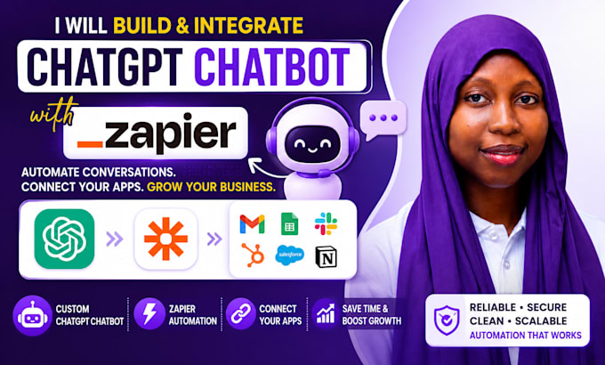 build and integrate a chatgpt chatbot with zapier ai workflow automation setup