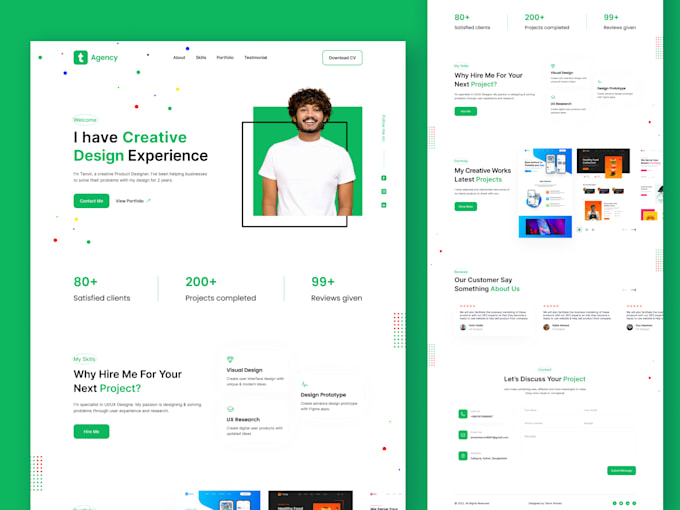 a modern responsive portfolio website using HTML CSS javascript