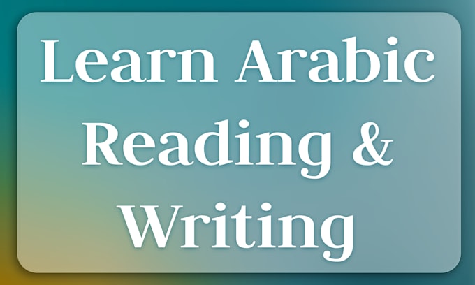 be your native arabic teacher reading writing conversation