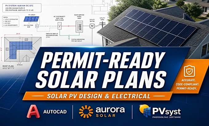design permit ready solar pv and electrical plan sets