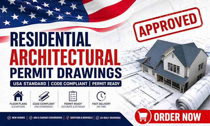 create residential and underground home architectural permit drawings