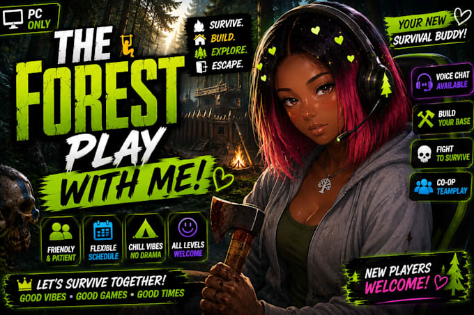 help you survive, build, and beat the forest together
