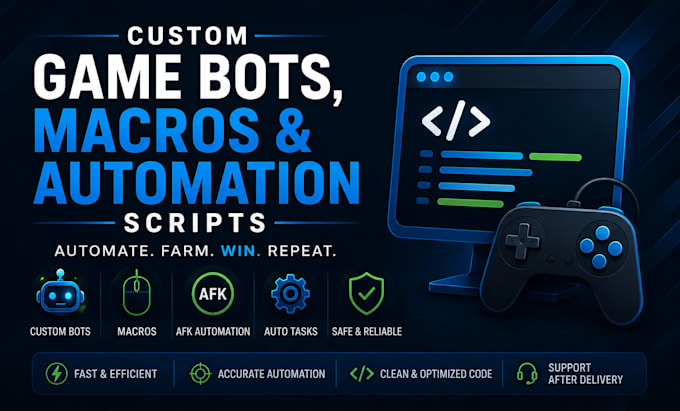 create custom game bots, macros, and automation scripts