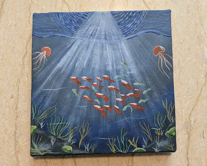 create a custom hand painted acrylic painting on canvas