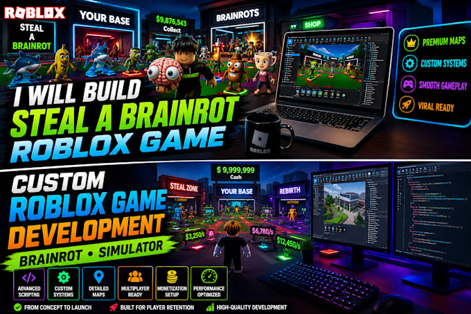 create steal a brainrot, roblox game development, steal a lucky block