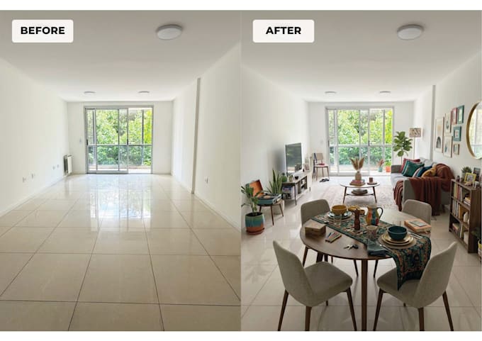 create real estate before and after image transformations