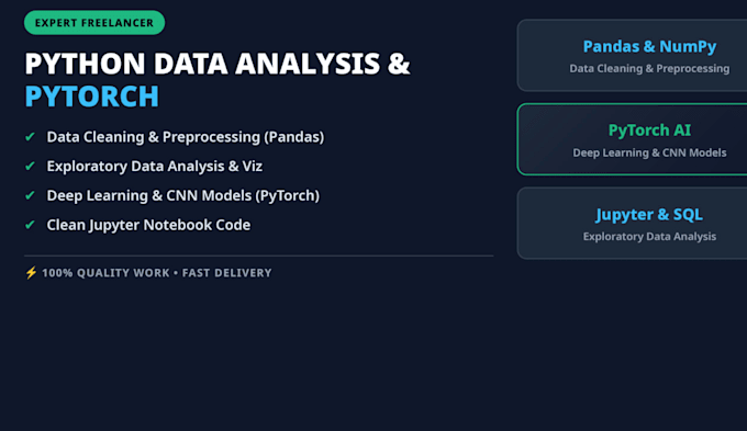 do python data analysis data cleaning and pytorch