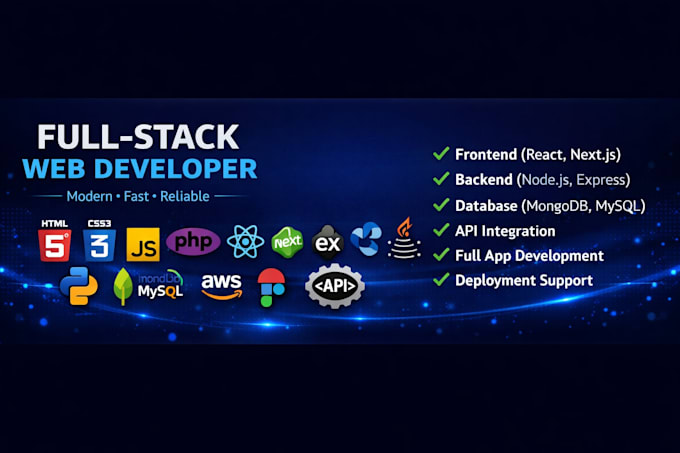 build custom full stack software or web application