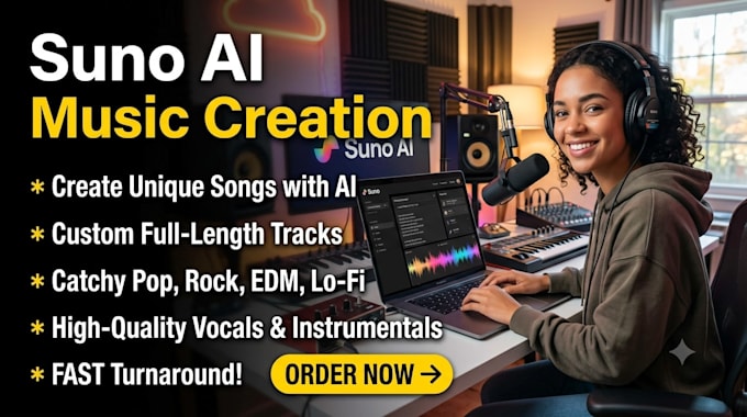 generate high quality suno ai music using a custom written prompt