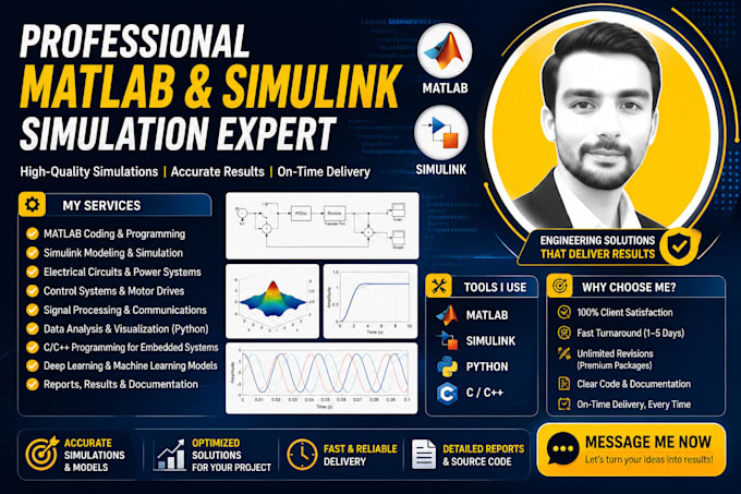 do matlab simulation, simulink modeling, and engineering projects