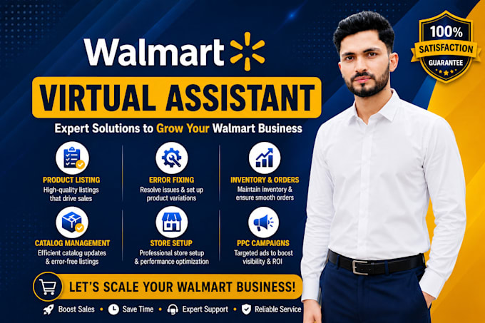 create walmart listing, wfs setup, ads management and fix walmart error