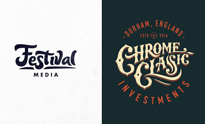 do make professional old english font logo design