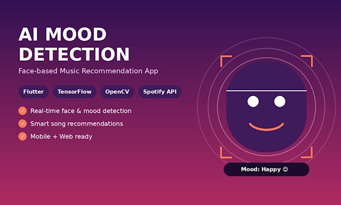 build face mood detection app that suggests songs