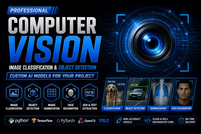 build computer vision, image classification and object detection models