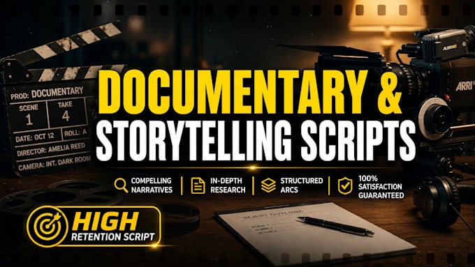 write engaging youtube documentary and storytelling scripts