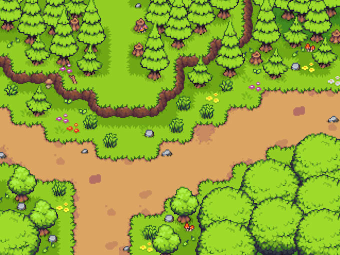 create 8bit 16bit isometric pixel art top down tileset tilemap rpg game assets