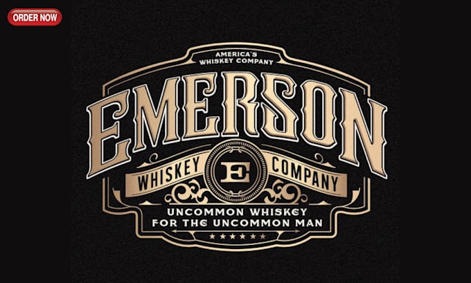 do create old english gothic typographic logo for your brand
